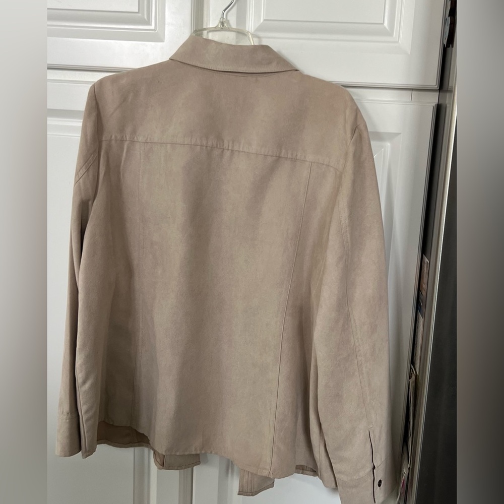 Croft & Barrow Woman’s Beige Ultra Sued Shirt/Blouse from Kohl’s